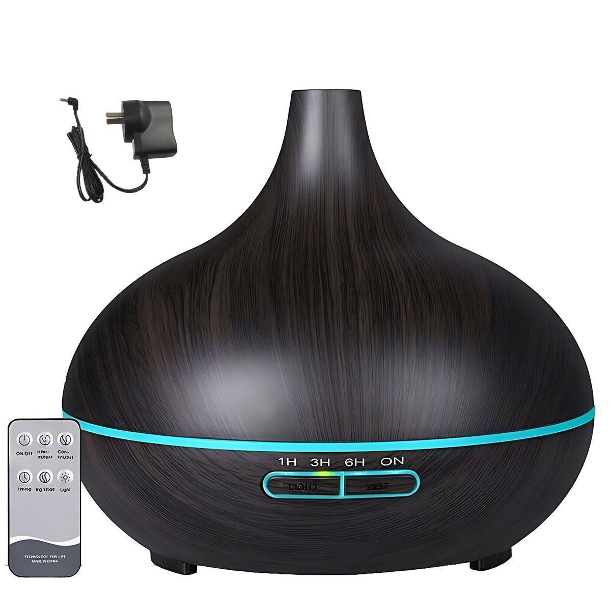 7 Led Light Aromatherapy Diffuser Aroma Essential Oil Air Humidifier Wood Grain-6