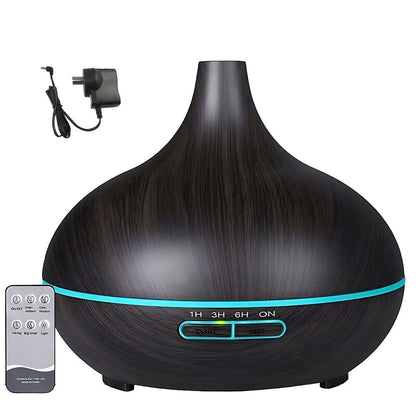 7 Led Light Aromatherapy Diffuser Aroma Essential Oil Air Humidifier Wood Grain-6
