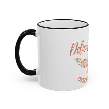 Delicate Nurse Mug – "Peace Over Pressure" Floral Accent Rim & Handle Coffee Cup (11oz/15oz)