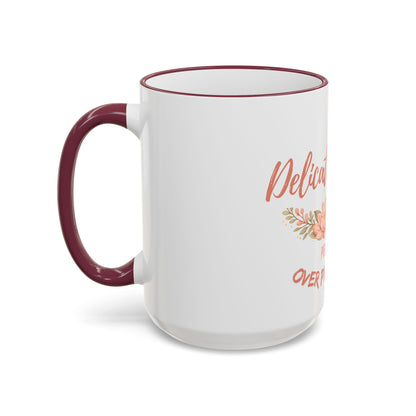 Delicate Nurse Mug – "Peace Over Pressure" Floral Accent Rim & Handle Coffee Cup (11oz/15oz)