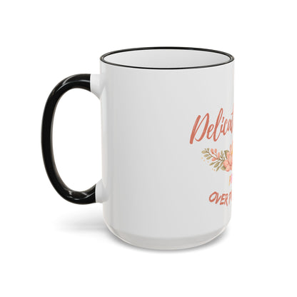 Delicate Nurse Mug – "Peace Over Pressure" Floral Accent Rim & Handle Coffee Cup (11oz/15oz)