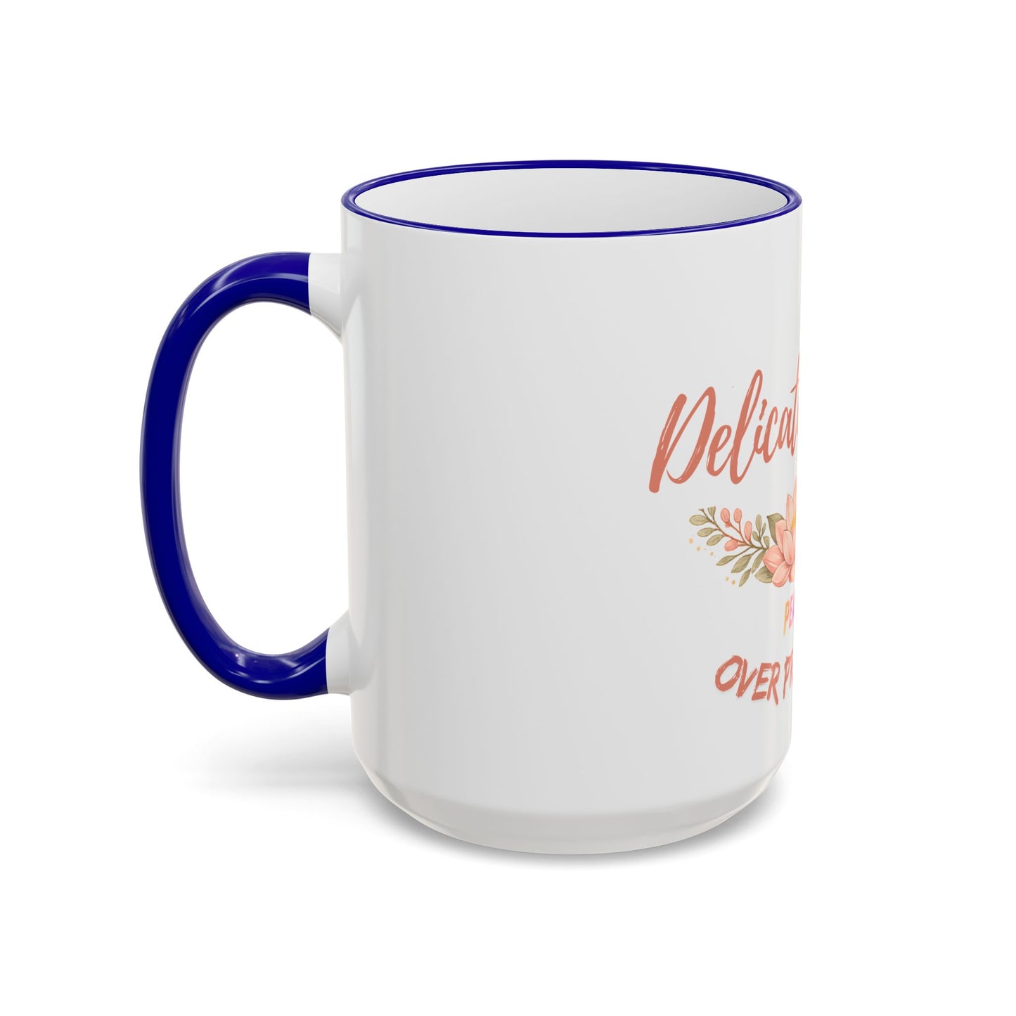 Delicate Nurse Mug – "Peace Over Pressure" Floral Accent Rim & Handle Coffee Cup (11oz/15oz)