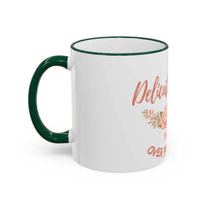 Delicate Nurse Mug – "Peace Over Pressure" Floral Accent Rim & Handle Coffee Cup (11oz/15oz)