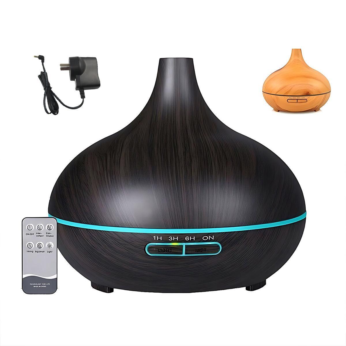 7 Led Light Aromatherapy Diffuser Aroma Essential Oil Air Humidifier Wood Grain-1