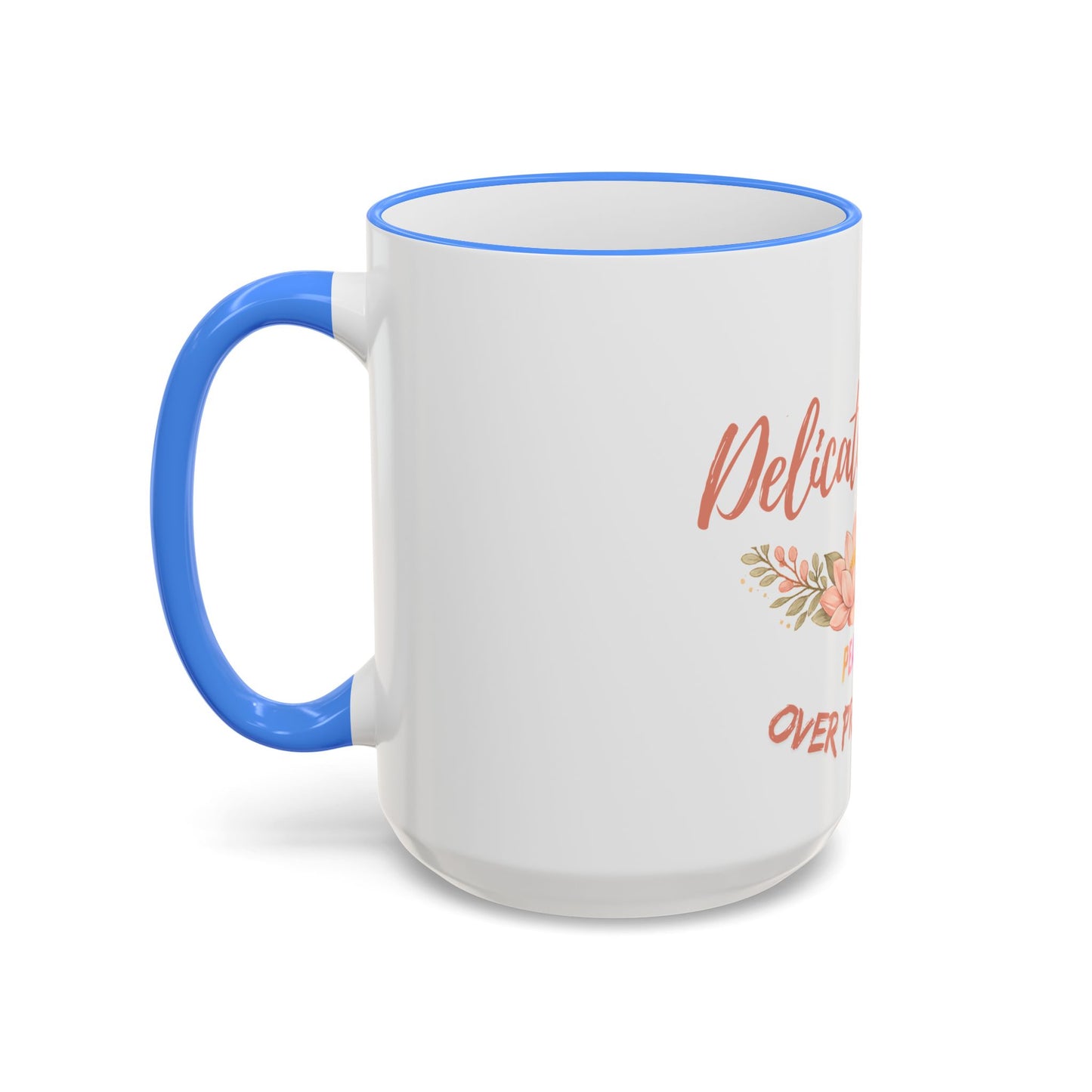 Delicate Nurse Mug – "Peace Over Pressure" Floral Accent Rim & Handle Coffee Cup (11oz/15oz)
