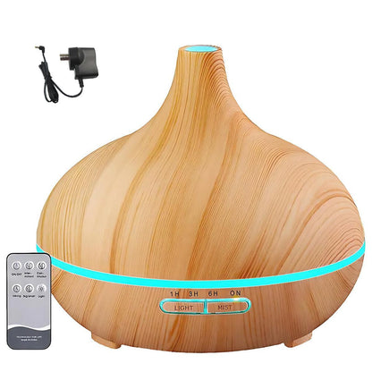 7 Led Light Aromatherapy Diffuser Aroma Essential Oil Air Humidifier Wood Grain-5