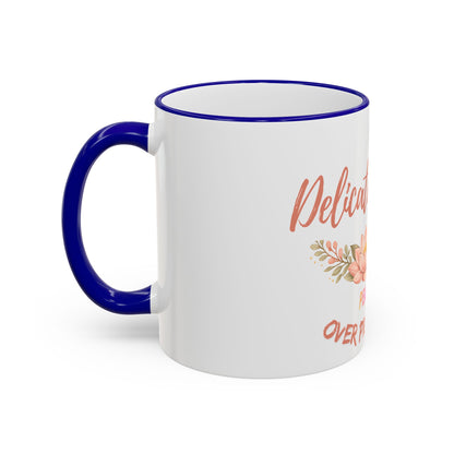 Delicate Nurse Mug – "Peace Over Pressure" Floral Accent Rim & Handle Coffee Cup (11oz/15oz)