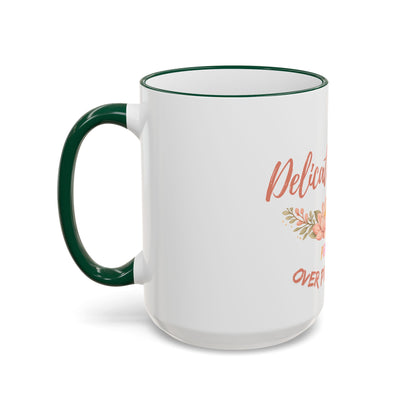 Delicate Nurse Mug – "Peace Over Pressure" Floral Accent Rim & Handle Coffee Cup (11oz/15oz)
