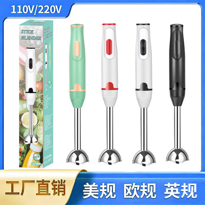 Cross-Border Blender, Household Chef's Machine, Food Processor, Juicer, Stainless Steel Blade, Multi-Functional Handheld Food Stick Blender