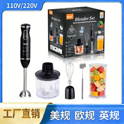 Cross-Border Blender, Household Chef's Machine, Food Processor, Juicer, Stainless Steel Blade, Multi-Functional Handheld Food Stick Blender