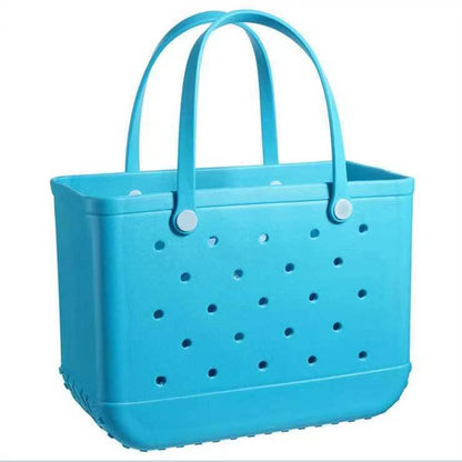Factory wholesale EVA children's beach storage bag beach tote bag Europe and the United States new EVA hole bag vegetable basket