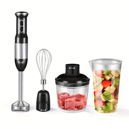 Cross-Border Blender, Household Chef's Machine, Food Processor, Juicer, Stainless Steel Blade, Multi-Functional Handheld Food Stick Blender