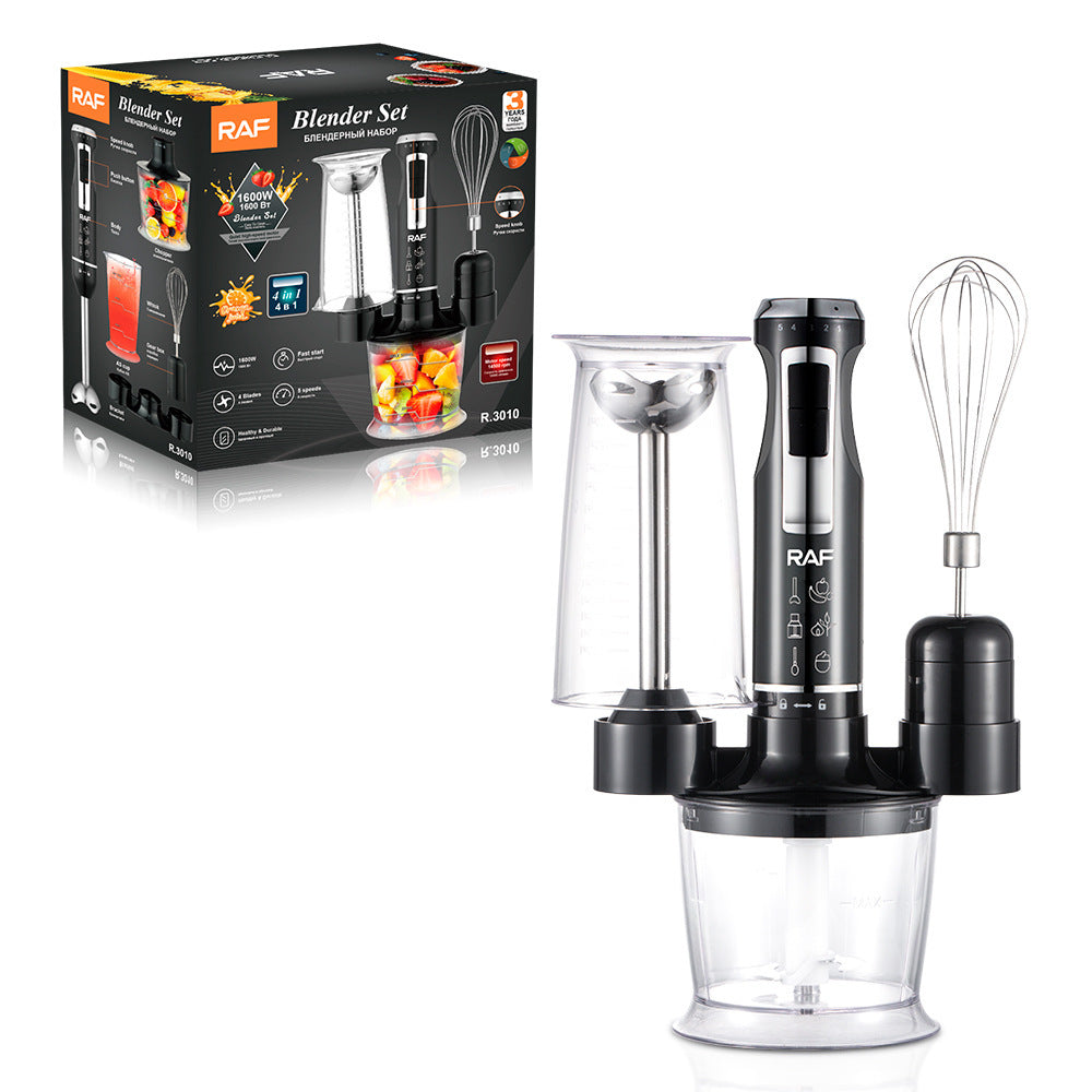 Cross-Border Blender, Household Chef's Machine, Food Processor, Juicer, Stainless Steel Blade, Multi-Functional Handheld Food Stick Blender