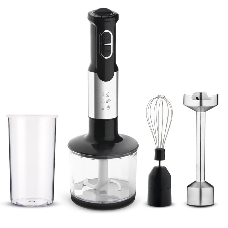 Cross-Border Blender, Household Chef's Machine, Food Processor, Juicer, Stainless Steel Blade, Multi-Functional Handheld Food Stick Blender